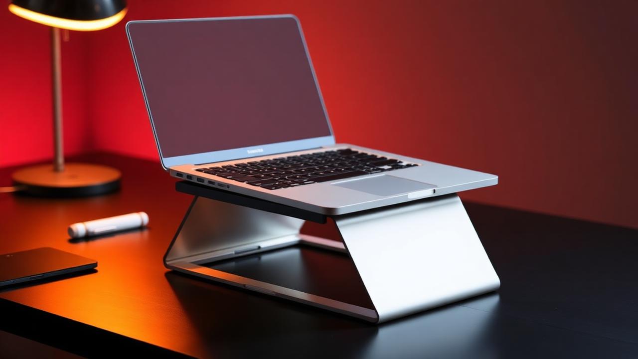 Cheap laptop stands compared on a desk